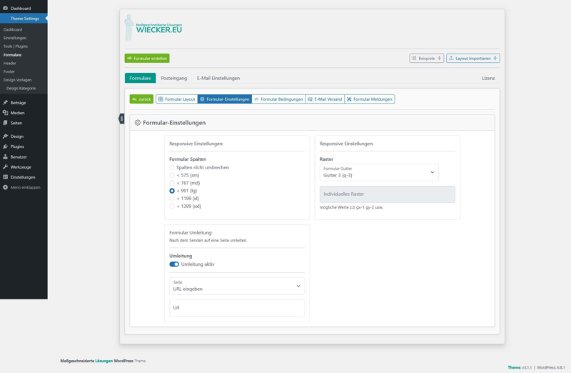  Responsives Layout & Weiterleitung