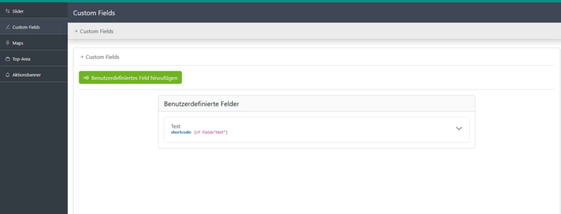  Custom Fields mit Shortcode-Integration